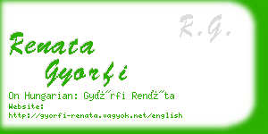 renata gyorfi business card